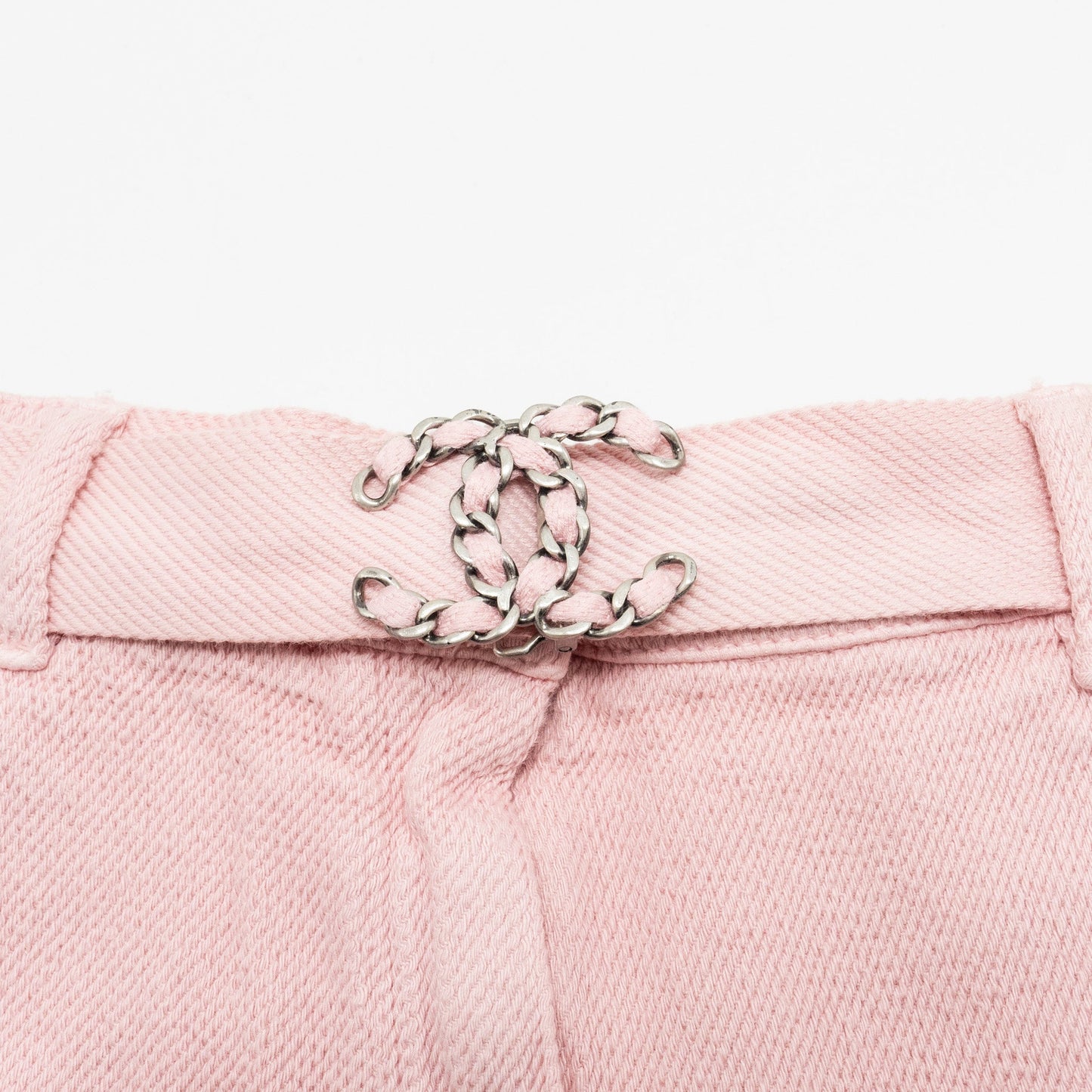 Chanel Size 36 Wide Leg Pants Cotton Pink
