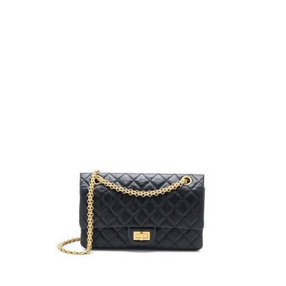 Chanel Small 2.55 Reissue Flap Bag Aged Calfskin Black Brushed GHW (Microchip)