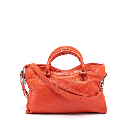 Balenciaga Classic City Purse Nappa Tomato/Red Black Hardware