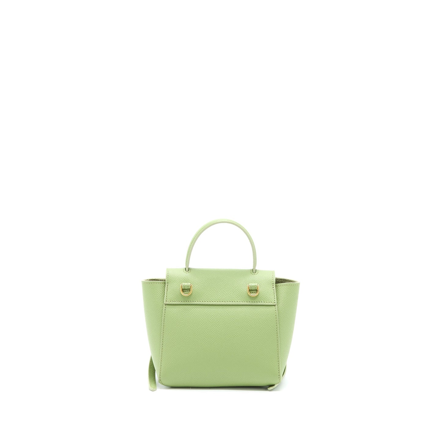 Celine Pico Belt Purse Grained Calfskin Light Green