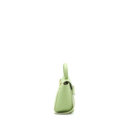 Celine Pico Belt Purse Grained Calfskin Light Green