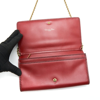 Dior J'adior Small long Wallet on Chain Red with GHW