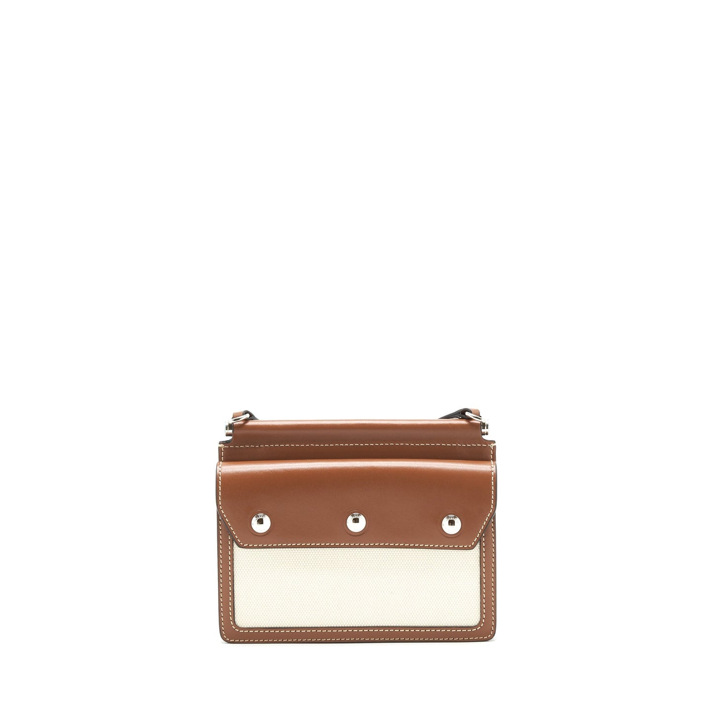 Burberry Canvas/ leather Beige mini Crossbody Purse