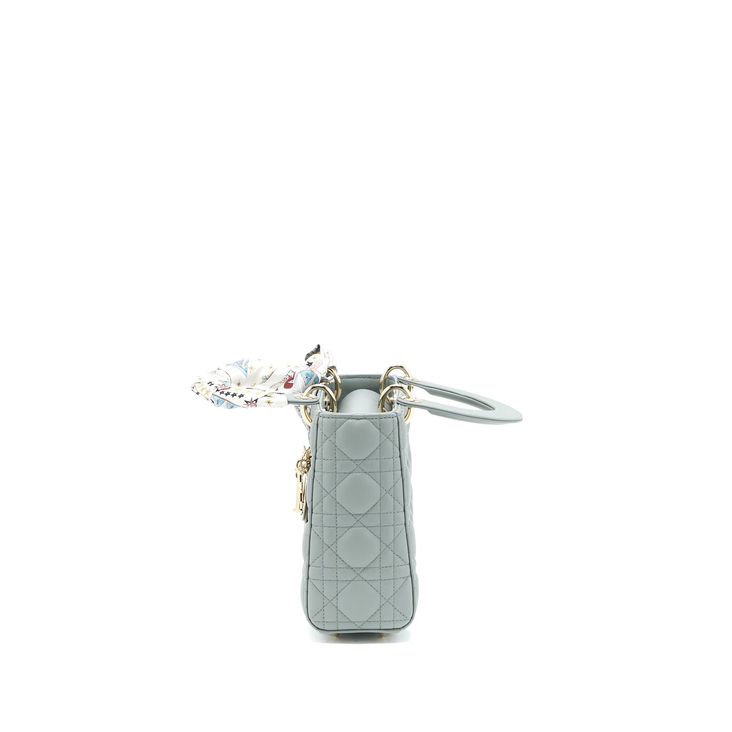 Dior Small Lady Dior My ABCDior Lambskin Cannage Gray