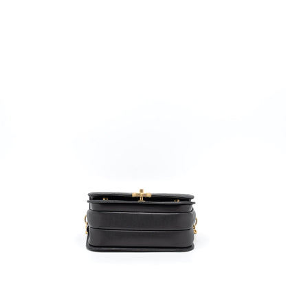Chanel Messenger Bag Caviar Black Brushed GHW (Microchip)