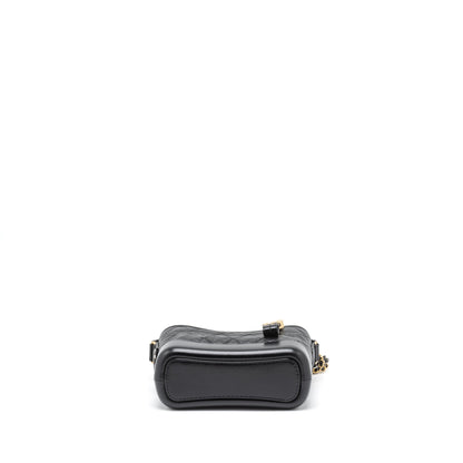 Chanel Small Gabrielle Hobo Bag Aged Calfskin Black Multicolour Hardware