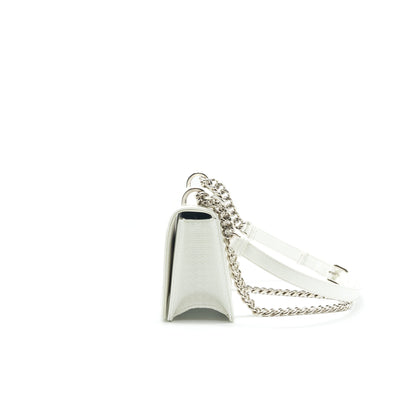 Christian Dior Small Cannage Diorama Patent Leather in White SHW