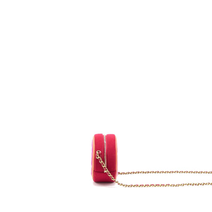 Chanel Round Clutch with Chain Fabric Multicolour GHW
