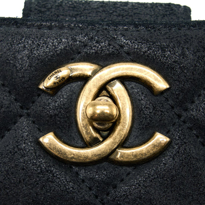 Chanel Tassel Hobo Bag Fringed Shiny Calfskin Black Brushed GHW