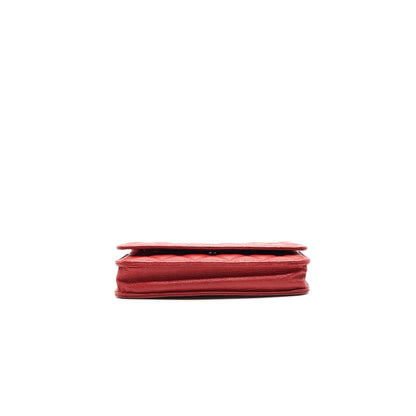 Chanel Wallet on chain Caviar Red HW serial 18