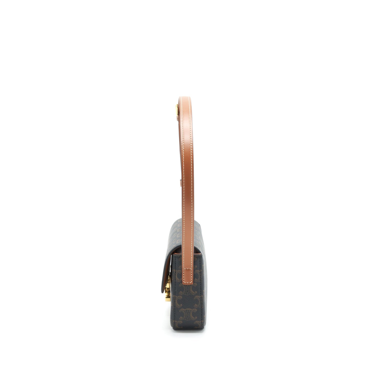 Celine Triomphe Mini Purse Calfskin Tan
