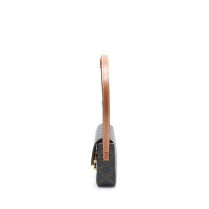 Celine Triomphe Mini Purse Calfskin Tan