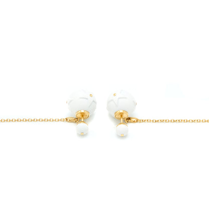 Dior Tribales Earrings White Gold Tone