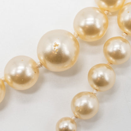 Chanel CC Logo Pearl Long Necklace LGHW
