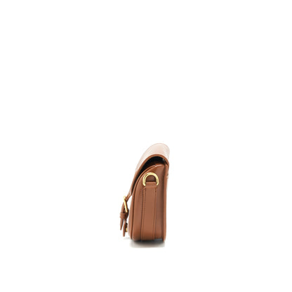 Christian Dior SMALL BOBBY Purse Calfskin Brown