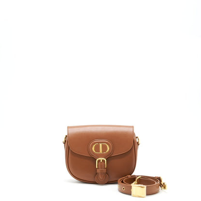 Christian Dior SMALL BOBBY Purse Calfskin Brown
