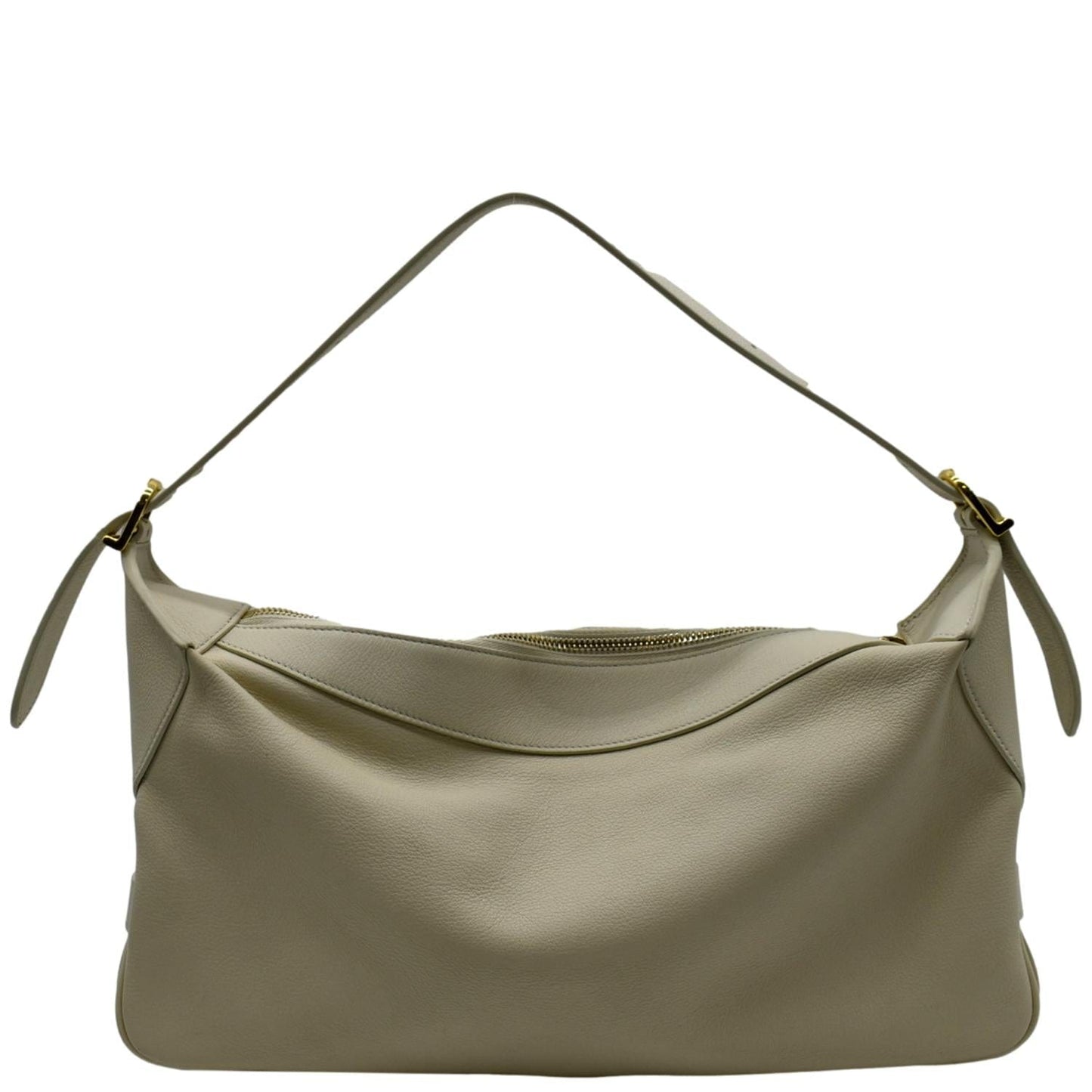 CELINE Romy Medium Supple Calfskin Shoulder Bag Off White