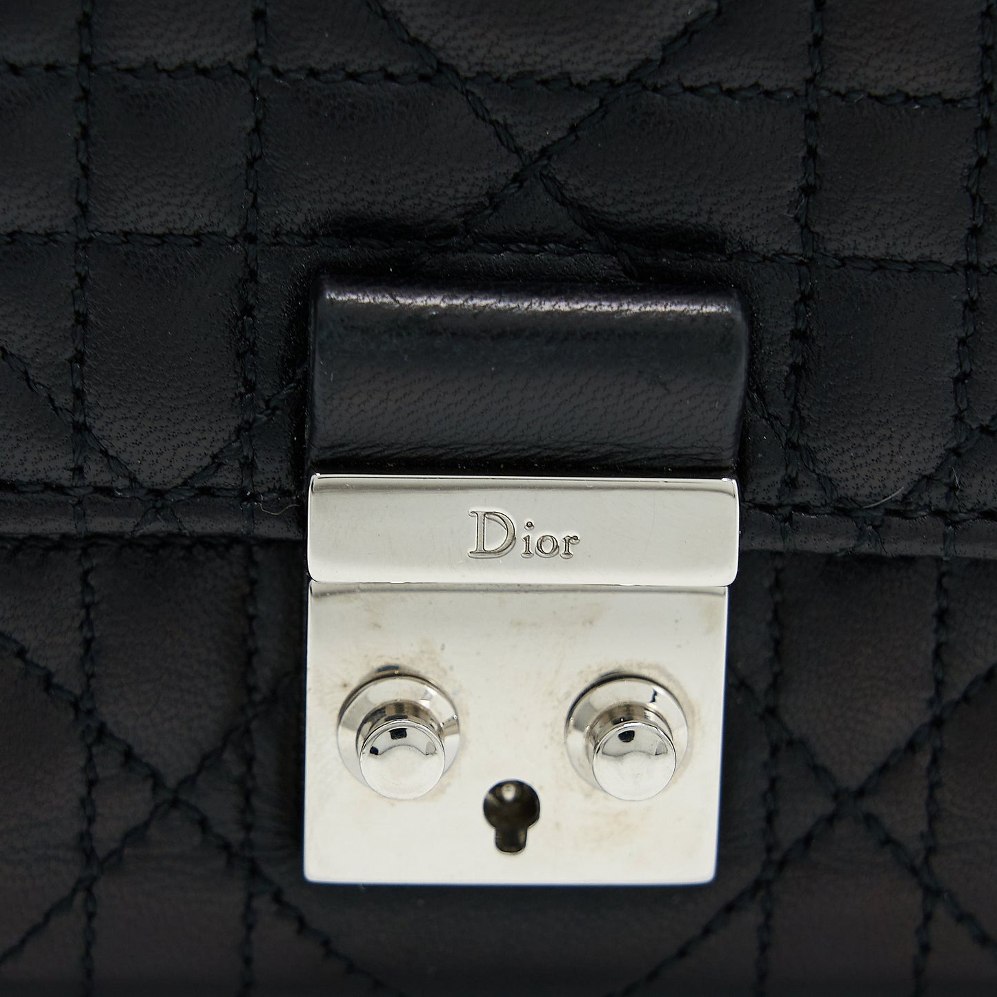 Dior Compact Wallet Lambskin Black/Pink