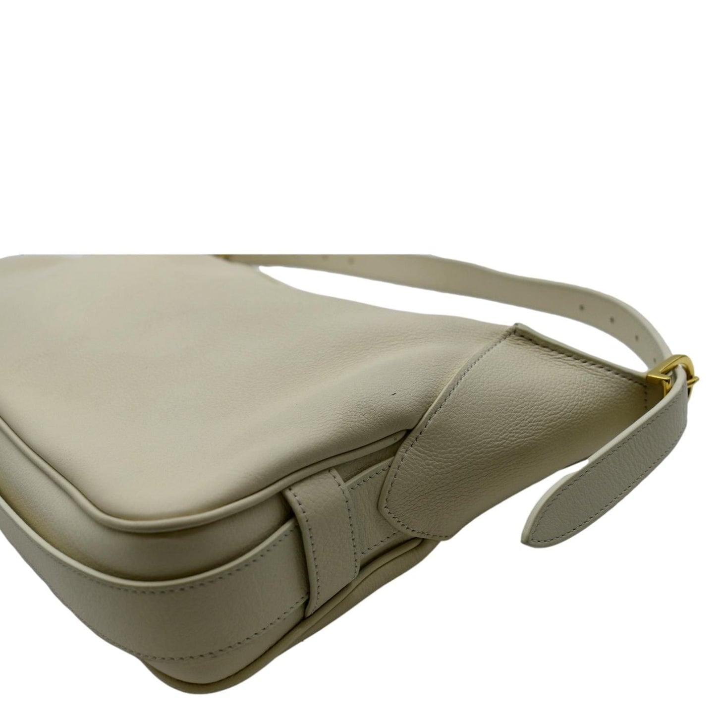 CELINE Romy Medium Supple Calfskin Shoulder Bag Off White