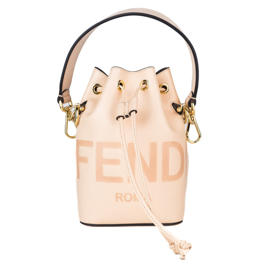 Fendi Mon Tresor Pale Pink Leather Mini Bucket Bag