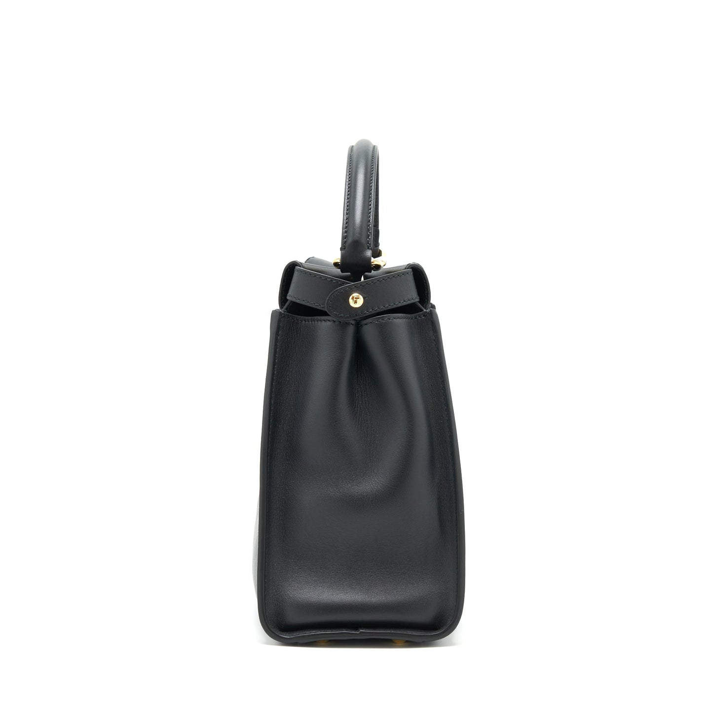 Fendi Medium Peekaboo Black Calfskin with Black/