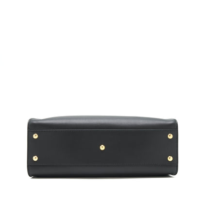 Fendi Medium Peekaboo Black Calfskin with Black/