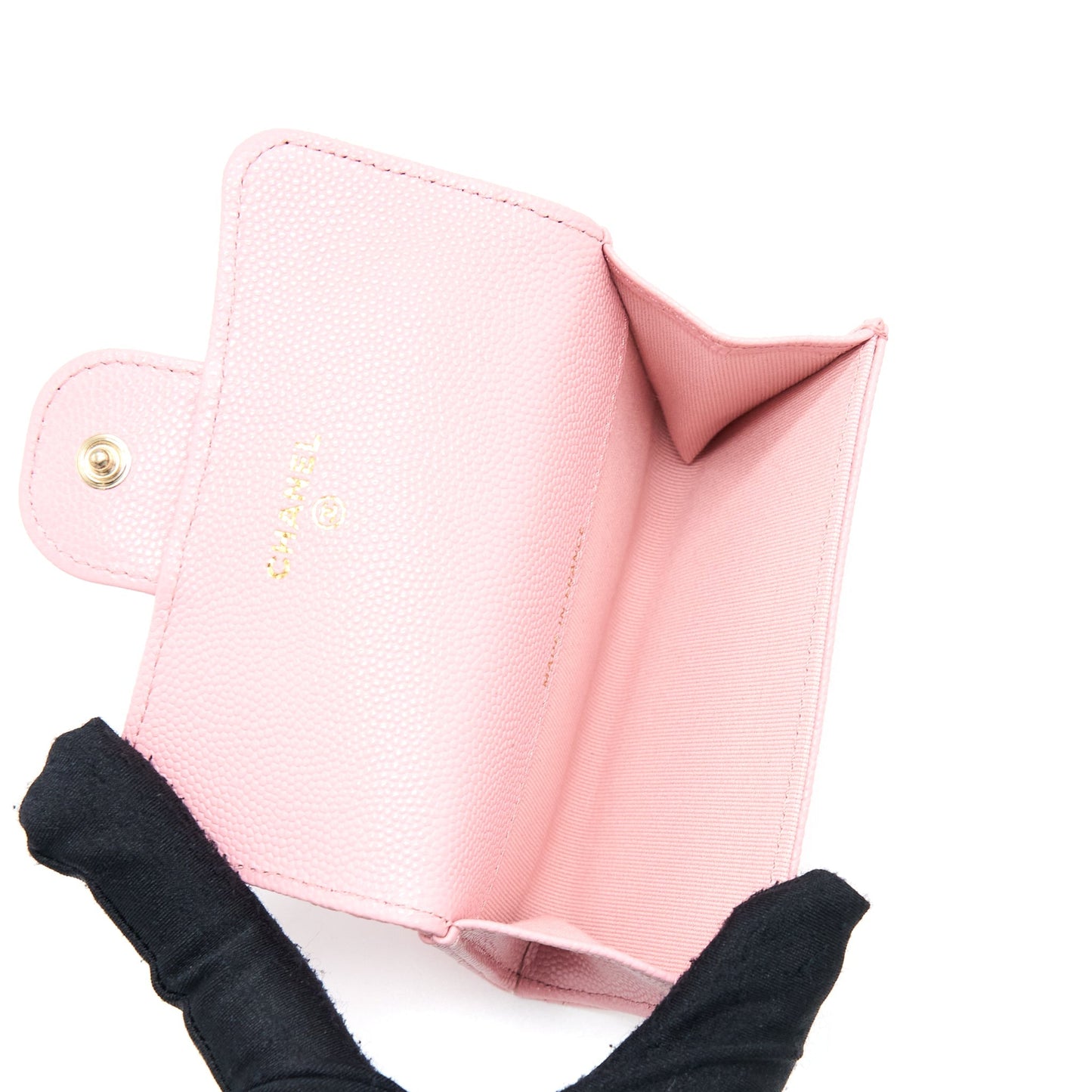 Chanel Classic Flap Card Holder Caviar Light Pink LGHW