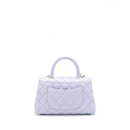 Chanel 21K lilac / Light Purple Coco Handle Small (old mini 24mm) LGHW