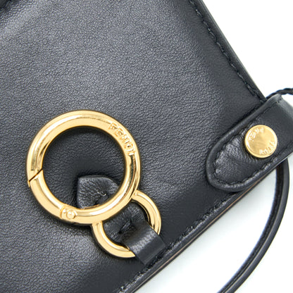 Fendi Nano Peekaboo Charm Lambskin Black