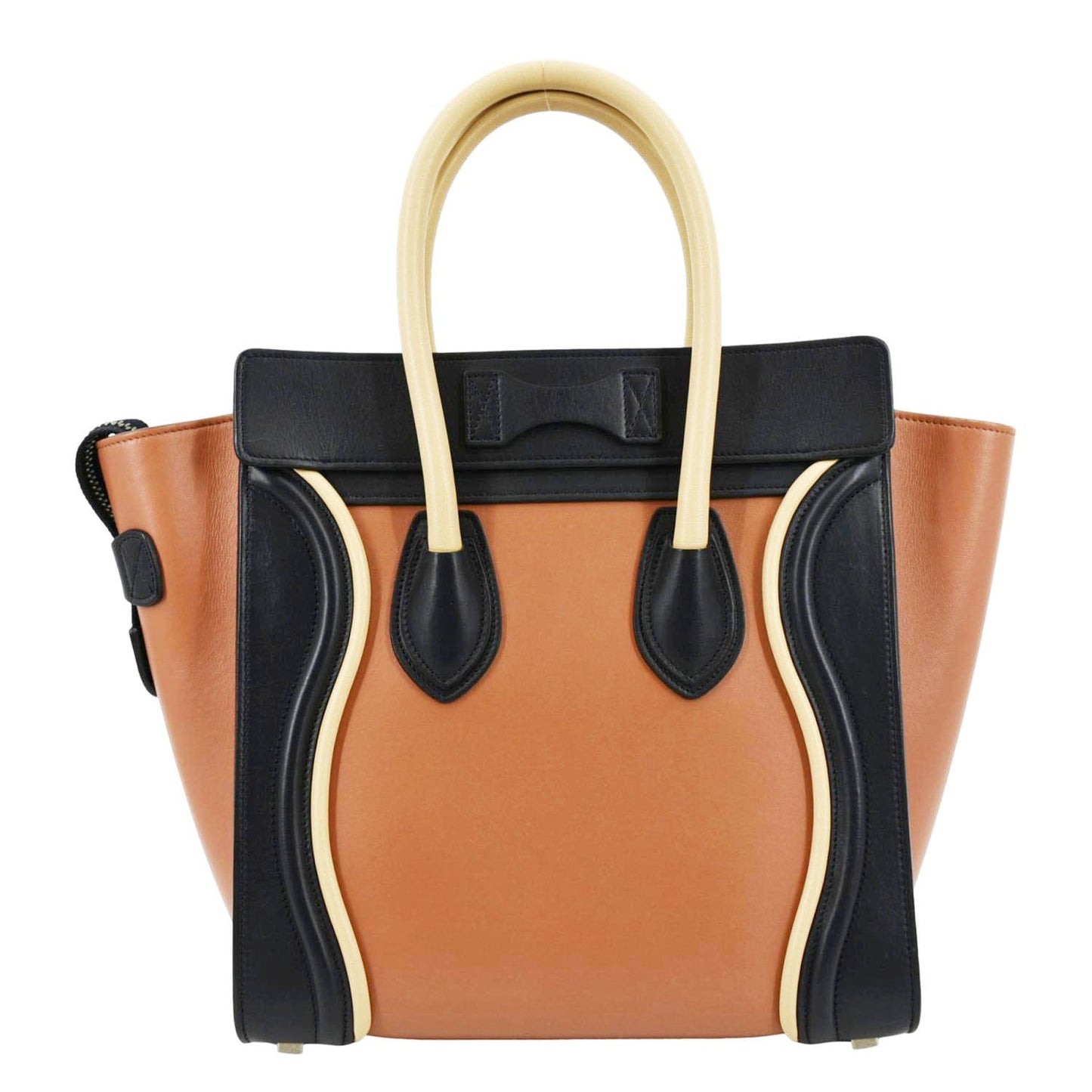CELINE Luggage Leather Tote Bag Bicolor