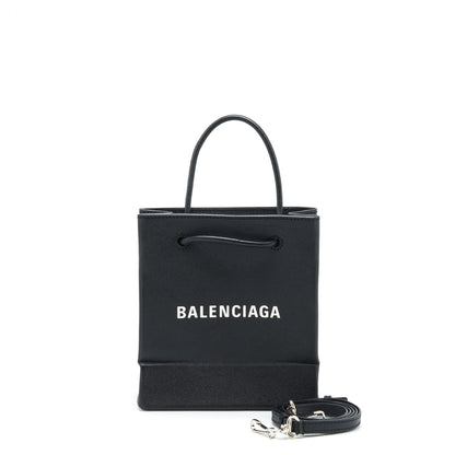 Balenciaga Top Handle Shopping Tote Purse Calfskin Black