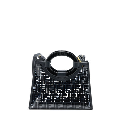 Fendi Transparent Small Runaway Tote /Leather Black
