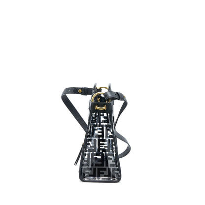 Fendi Transparent Small Runaway Tote /Leather Black