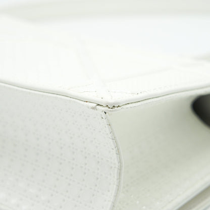 Christian Dior Small Cannage Diorama Patent Leather in White SHW