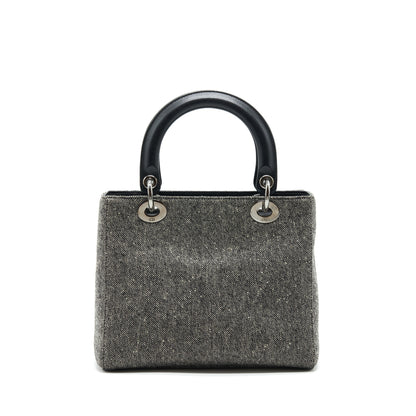 Dior Lady Dior Medium Fabric Dark Grey
