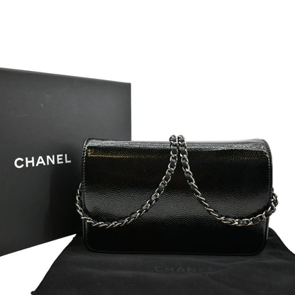 CHANEL CC WOC Caviar Leather Wallet on Chain Shoulder Bag Black