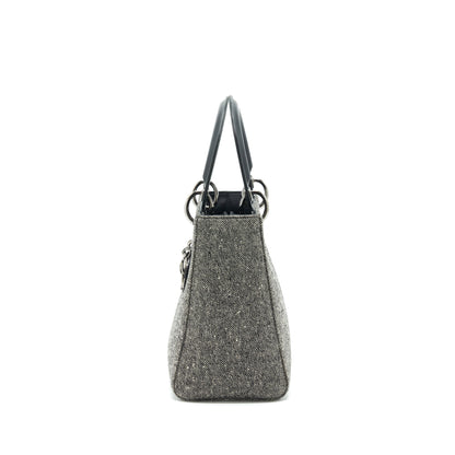 Dior Lady Dior Medium Fabric Dark Grey