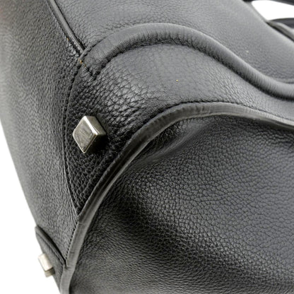 CELINE Drummed Mini Luggage Calfskin Leather Tote Bag Black