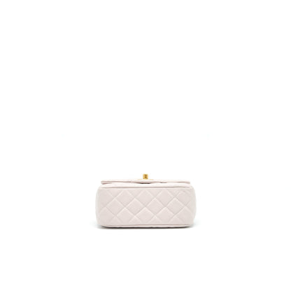 Chanel 21B lilac/ Light Purple mini Pearl Crush Square flap bag