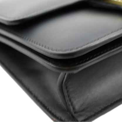 FENDI Fab Leather Crossbody Bag Black