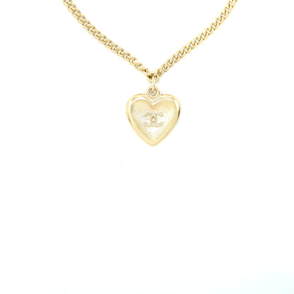 Chanel Heart Pearl Bracelet With CC logo Crystal Light Gold Tone