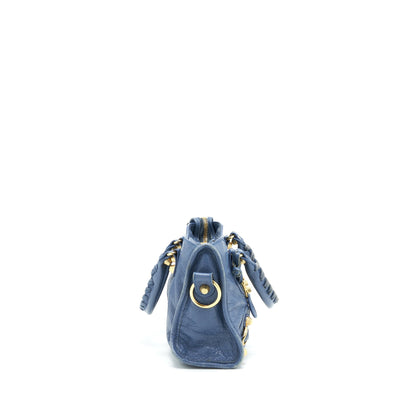 Balenciaga mini City Crossbody Purse blue