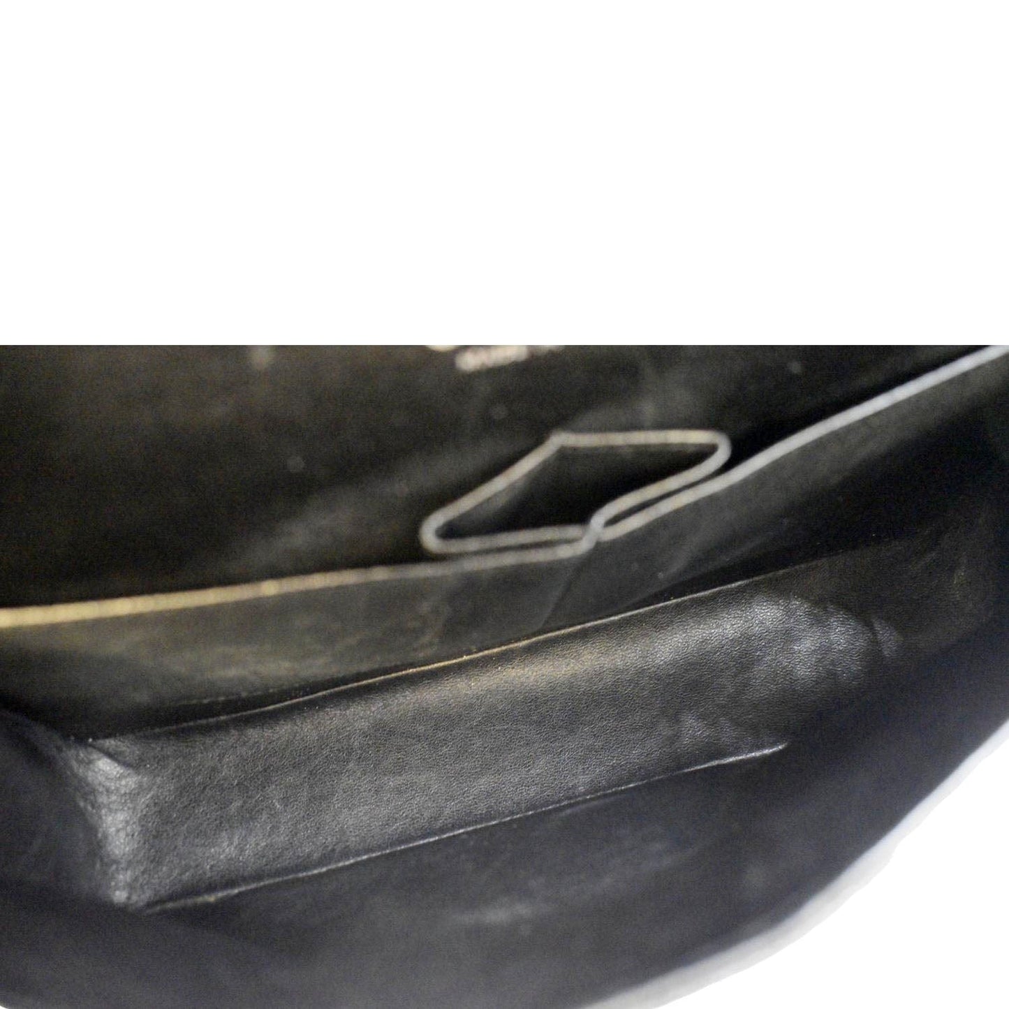 CHANEL Classic Medium Double Flap Quilted Caviar Leather Shoulder Bag Black