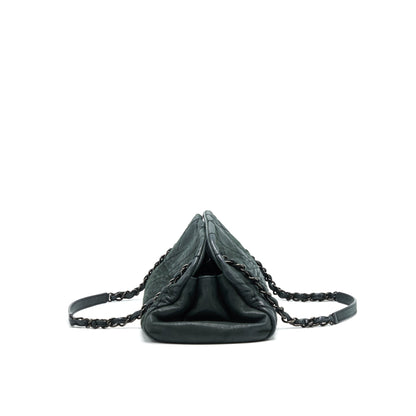 CHANEL JUST MADEMOISELLE BOWLING BAG QUILTED LEATHER IN BLACK BHW