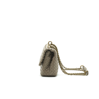 Bottega Veneta Baby Olympia Purse Grey