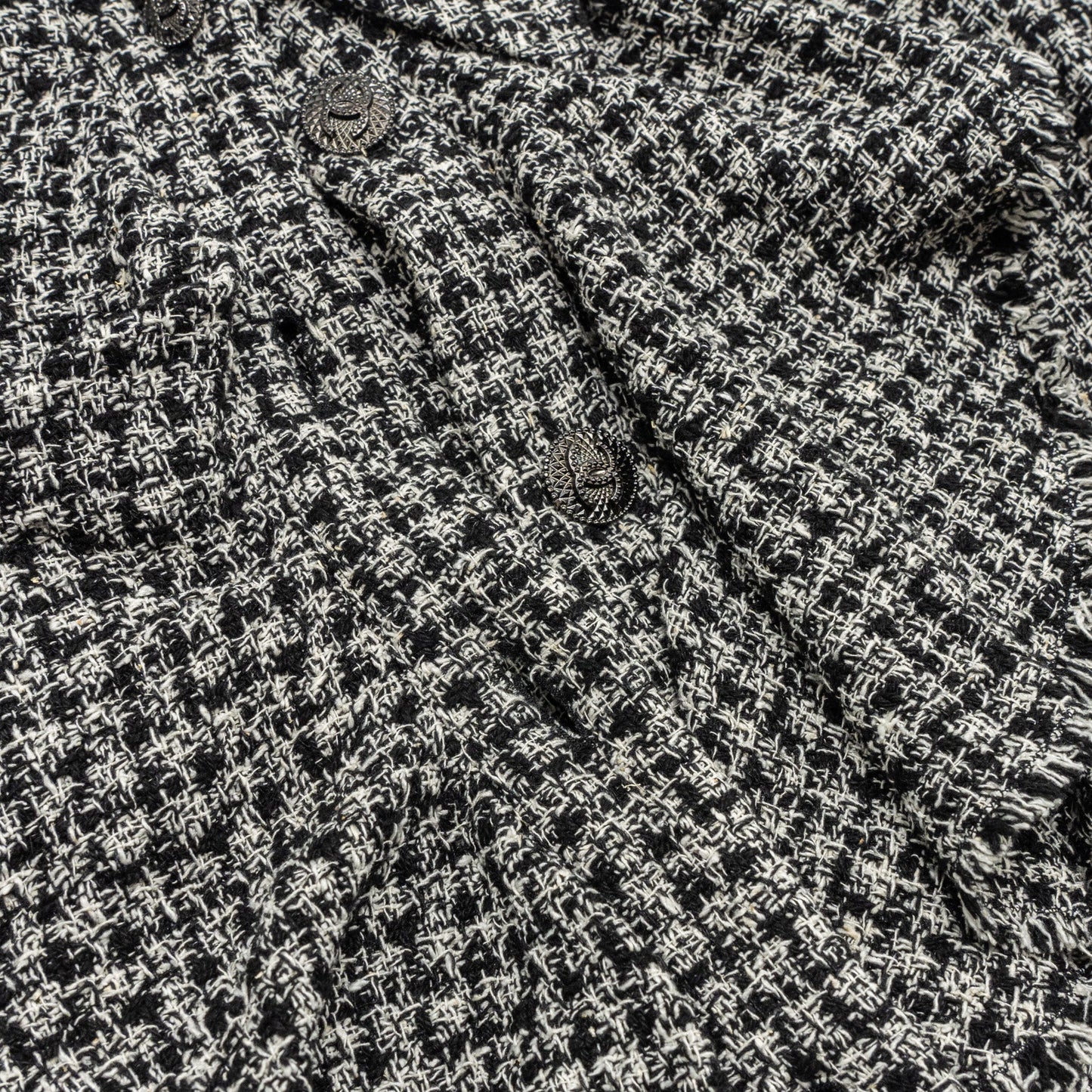 Chanel Size 38 09p Tweed Jacket Black/White