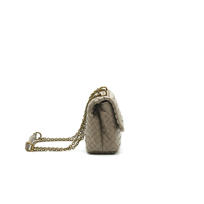 Bottega Veneta Baby Olympia Purse Grey