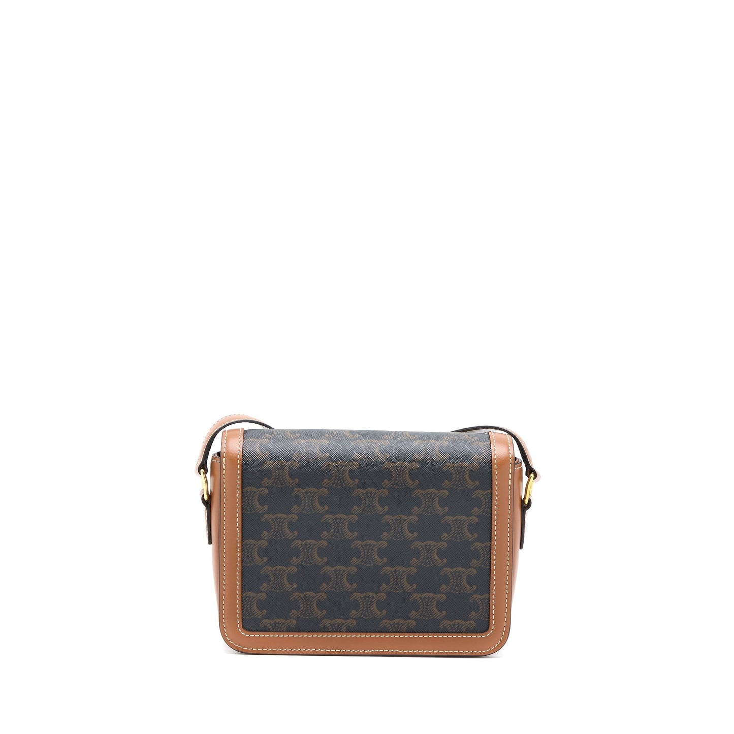 Celine Teen Triomphe Purse In Triomphe Canvas And Calfskin