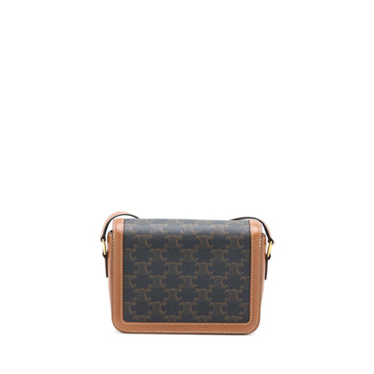 Celine Teen Triomphe Purse In Triomphe Canvas And Calfskin