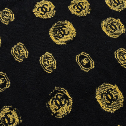 Chanel Size 40 21A Pullover sweater/CASHMERE Black/Gold